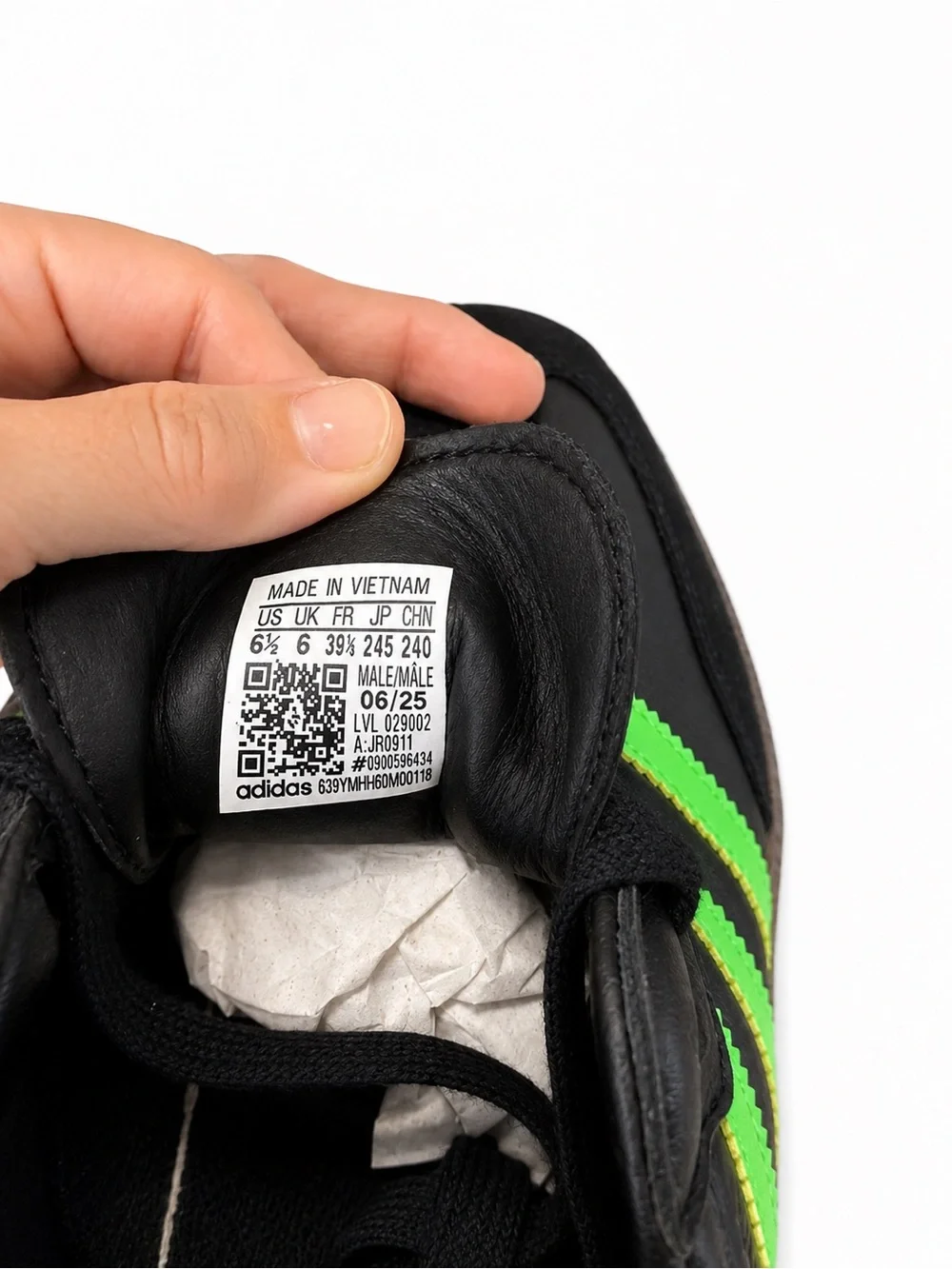 adidas Samba OG Black with Screaming Green/Gum Sole